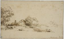 Farmhouse by the canal, c1640s. Creator: Rembrandt Harmensz van Rijn