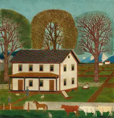 Farmhouse in Mahantango Valley, late 19th century. Creator: Unknown