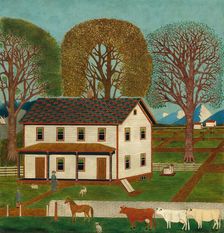 Farmhouse in Mahantango Valley, late 19th century. Creator: Unknown