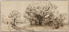 Farmhouse in a grove of trees, c.1655. Creator: Rembrandt Harmensz van Rijn