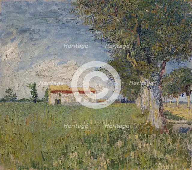Farmhouse in a wheat field, 1888. Artist: Gogh, Vincent, van (1853-1890)