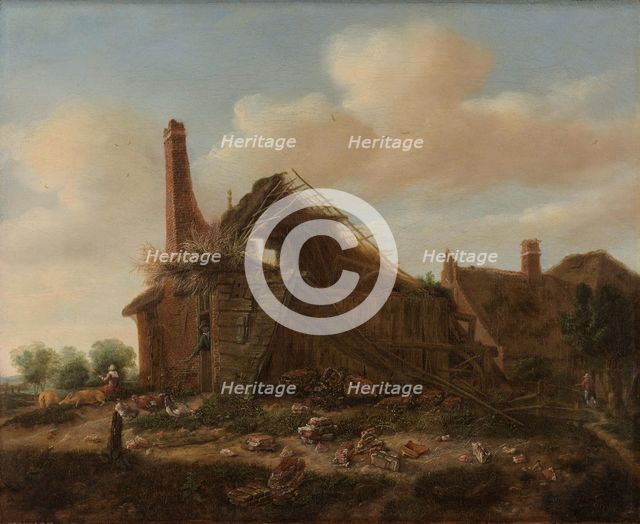 Farmhouse in ruins, 1650-1700. Creator: Emanuel Murant.