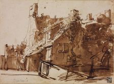 Farmhouse in Sunlight. Artist: Rembrandt van Rhijn (1606-1669)