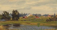 Farmhouse in the municipality on the shore of the lake. Creator: Johan Knutson