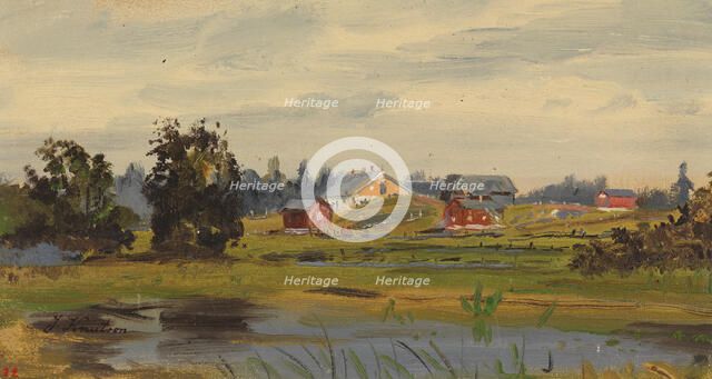 Farmhouse in the municipality on the shore of the lake. Creator: Johan Knutson.