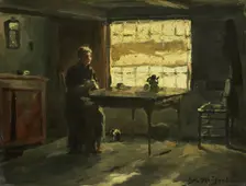 Farmhouse interior, 1870-1903. Creator: Jan Hendrik Weissenbruch