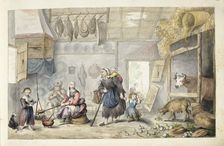 Farmhouse interior (charity or poverty), 1660-c.1687. Creator: Gesina ter Borch
