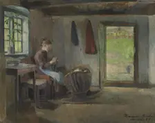 Farmhouse Interior, Skotta, Bærum, 1887. Creator: Harriet Backer