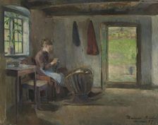 Farmhouse Interior, Skotta, Bærum, 1887. Creator: Harriet Backer