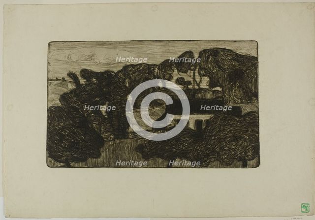Farmhouse Surrounded by Trees, c. 1893. Creator: Armand Seguin.