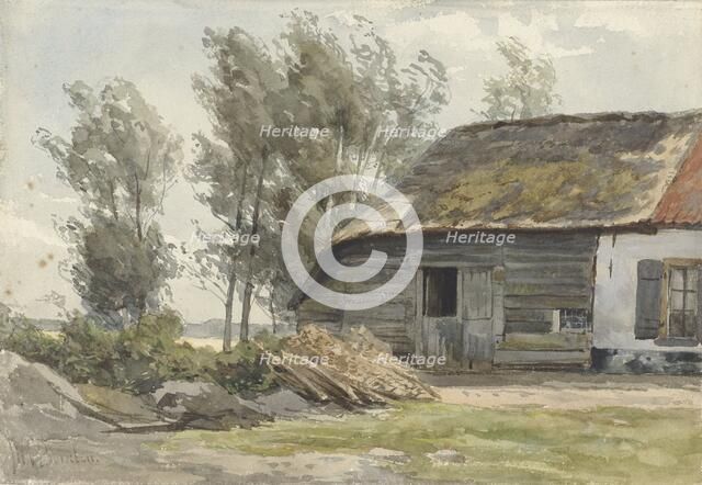 Farmhouse with barn, 1835-1892. Creator: Jan Willem van Borselen.