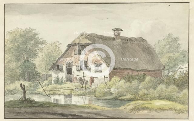 Farmhouse with thatched roof, 1755-1818. Creator: Egbert van Drielst.