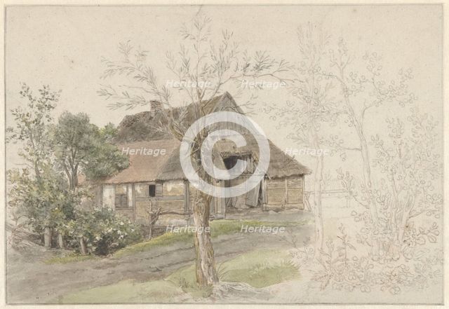 Farmhouse with trees in Delden, 1810. Creator: Jacob Ernst Marcus.