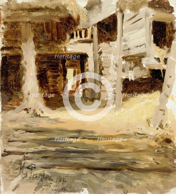 Farmhouse Yard, 1878. Creator: Il'ya Repin.