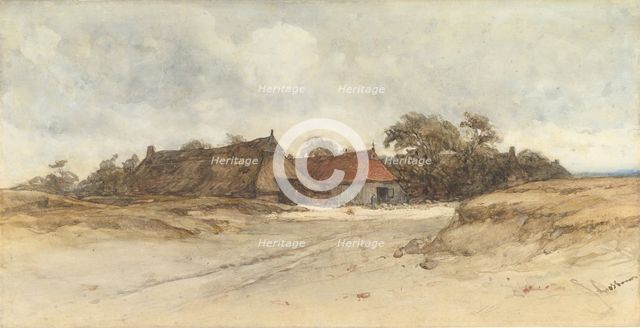 Farmhouses, 19th century. Creator: Johannes Bosboom.
