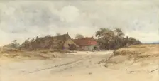 Farmhouses, 19th century. Creator: Johannes Bosboom
