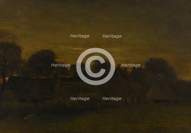 Farming Village at Twilight, 1884. Creator: Vincent van Gogh.