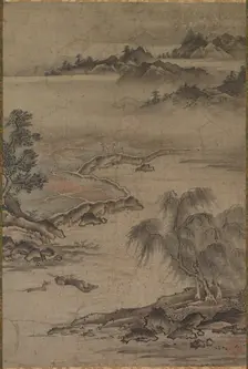 Farming and Herding Buffalo in Summer, mid- to late 1500s. Creator: Kan? J?shin (Hideyori) (Japanese, active c. 1540)