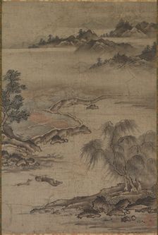 Farming and Herding Buffalo in Summer, mid- to late 1500s. Creator: Kan? J?shin (Hideyori) (Japanese, active c. 1540)