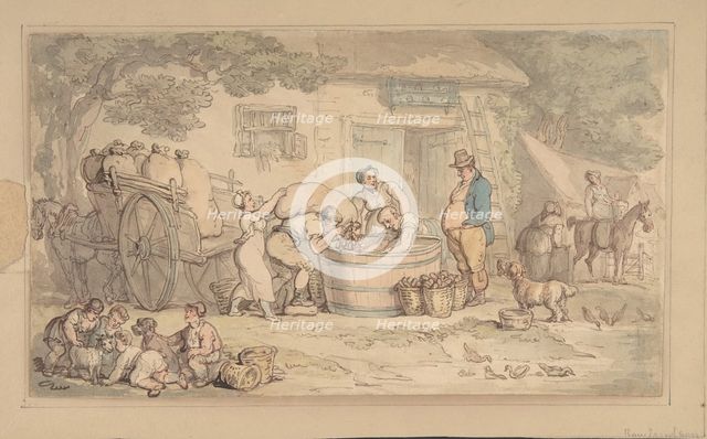 Farming scene, 1780-1827. Creator: Thomas Rowlandson.