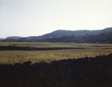 Farmland along the upper Delaware River in New York state., 1943. Creator: John Collier