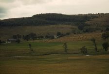 Farmland in the vicinity of Mt. Sneffels, Ouray County, Colorado, 1940. Creator: Russell Lee