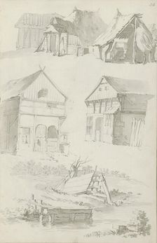 Farms, barns and a landscape with water, c.1780-c.1800. Creator: Bernhard Heinrich Thier