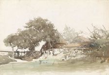 Farms in Waalsdorp, 1827-1891. Creator: Johannes Bosboom