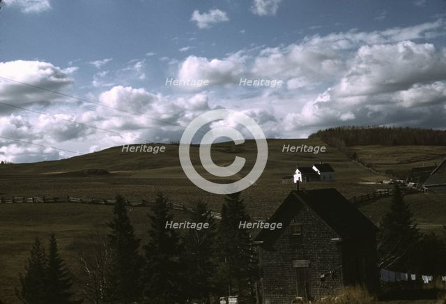 Farms in the vicinity of Caribou, Aroostook County, Maine., 1940. Creator: Jack Delano.