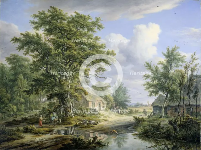 Farms on the Fringe of a Wood, 1812. Creator: Egbert van Drielst.