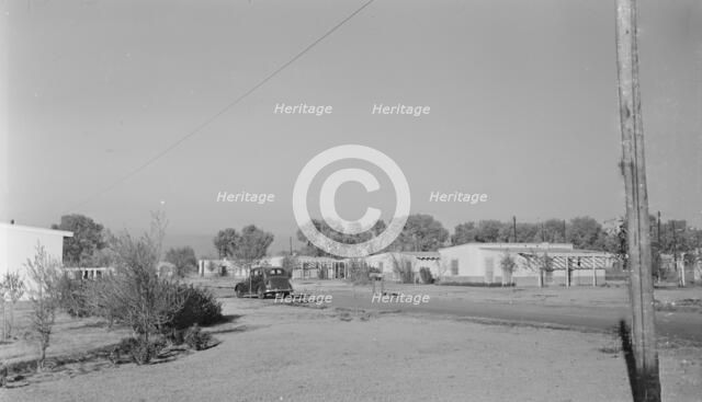 Farmworkers' homes, Glendale, Arizona, 1936. Creator: Dorothea Lange.