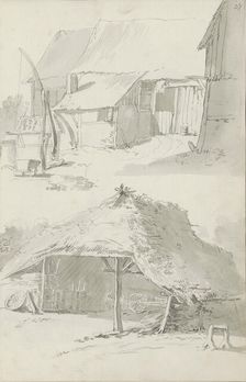 Farmyard and farm buildings, c.1780-c.1800. Creator: Bernhard Heinrich Thier