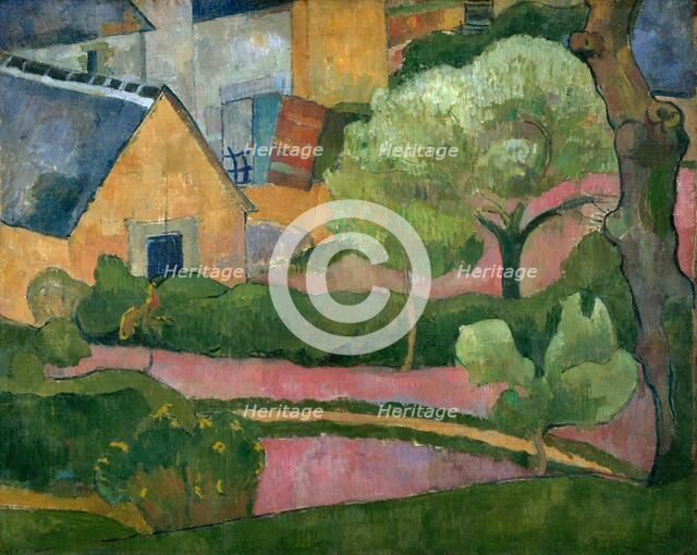 Farmyard at Le Pouldu, about 1892. Creator: Jan Verkade.