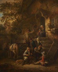 Farmyard, between 1640 and 1649. Creator: Isaac van Ostade