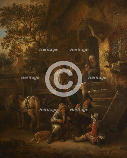 Farmyard, between 1640 and 1649. Creator: Isaac van Ostade.
