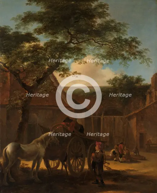 Farmyard, c.1645-c.1650. Creator: Jan Dirksz Both.