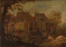 Farmyard, c.1650. Creator: Anon