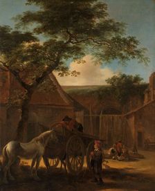 Farmyard, c.1645-c.1650. Creator: Jan Dirksz Both