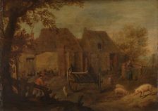 Farmyard, c.1650. Creator: Anon