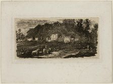 Farmyard, from Revue Fantaisiste, 1861. Creator: Rodolphe Bresdin