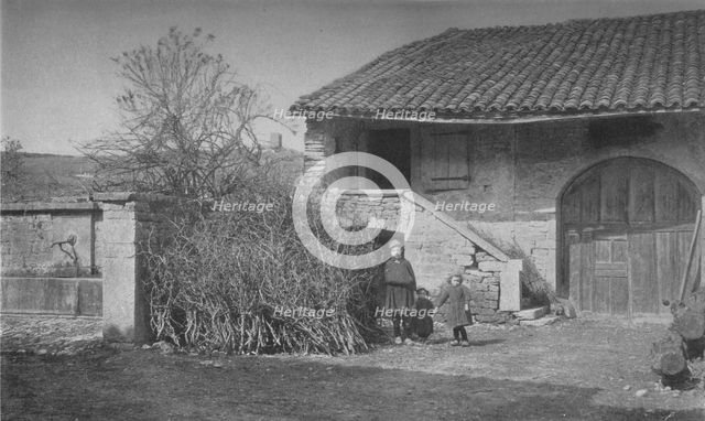 Farmyard, near Bahas, France, 1925. Artist: Unknown.