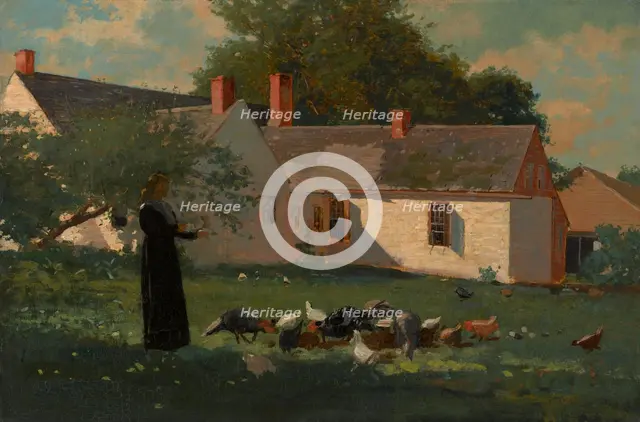 Farmyard Scene, c1872-74. Creator: Winslow Homer.