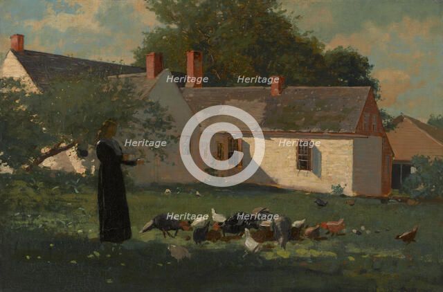 Farmyard Scene, c1872-74. Creator: Winslow Homer.