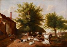 Farmyard Scene, date unknown, c1830-1892. Creator: Jacob Cox