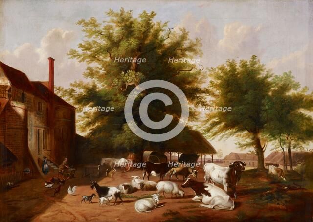 Farmyard Scene, date unknown, c1830-1892. Creator: Jacob Cox.