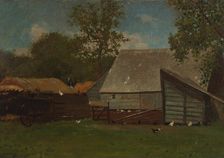 Farmyard with Ducks and Chickens, 1872-73. Creator: Winslow Homer
