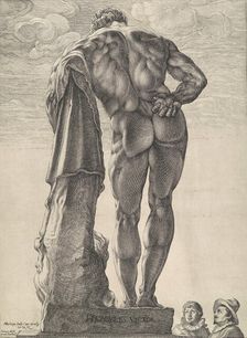 Farnese Hercules, ca. 1592, dated 1617., ca. 1592, dated 1617. Creator: Hendrik Goltzius