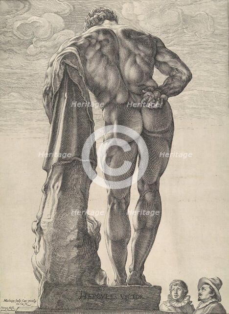 Farnese Hercules, ca. 1592, dated 1617., ca. 1592, dated 1617. Creator: Hendrik Goltzius.