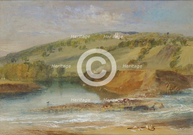 Farnley Hall, from the Junction of the Wharfe and the Washburn, 1818. Artist: JMW Turner.