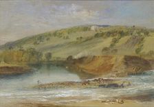 Farnley Hall, from the Junction of the Wharfe and the Washburn, 1818. Artist: JMW Turner